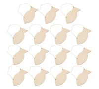 LOLIPPYY 15 Pièces Découpes Bois Poisson à Peindre Ornements Suspendus Bois Naturel pour Artisanat DIY et Décoration Noël Figurines Animales Légères et Durables pour Créations Thème Océan