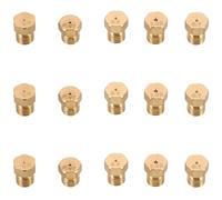 LOLIPPYY 15 Pièces Lot de 15 Buses à Gaz en Laiton 0,5/0,7/0,7/0,87/1,02 Mm pour Cuisinière à Gaz Domestique, Pièces Détachées Compatibles Four et Poêle, Injecteurs Résistants la Corrosion,