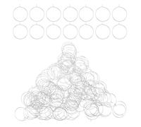 LOLIPPYY 150 Pièces Marqueurs de Gobelets de Fête en Métal Argenté Anneaux D’Identification DIY pour Verres à Vin Accessoires Vin pour Mariages Anniversaires et Événements Spéciaux