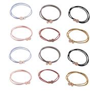 LOLIPPYY 18 pcs Élastiques Cheveux Rétro pour Femmes Accessoires Cheveux Colorés Bandeaux Queue de Cheval Maintiens Lot Mixte Noir Rouge Rose Bleu Kaki