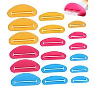 LOLIPPYY 18 pcs Presse-tubes Manuel Plastique pour Dentifrice Peinture et Crème Outil Ergonomique Réutilisable pour Réduire Déchets Adapté Aux Tubes Métalliques et Plastiques