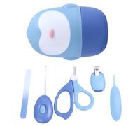 LOLIPPYY 1ensemble Nail Care Grooming Kit Avec Ciseaux Coupe- Pince Et Cuillère Led Pour Garçon Fille Couleur Bleu