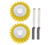 LOLIPPYY 2 Engrenages à Vis sans Fin 2 Balais de Charbon, Pièces de Rechange pour Robot Pâtissier, Kit D'entretien pour Réparation Moteur, Accessoires Cuisine