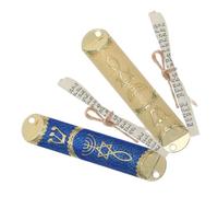 LOLIPPYY 2 Ensembles Mezuzah Metal Cases with Scripture Scrolls Weather Resistant Judaica Plaques for Jewish Home Blessing and Outdoor Door Decor