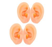 LOLIPPYY 2 Paires Modèles Oreille Silicone Souple Gauche et Droite Flexibles pour Entraînement Au Piercing Simulation Réaliste pour Affichage de Bijoux et Enseignement Acupuncture