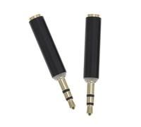 LOLIPPYY 2 pièces Adaptateur Audio Cuivre Connecteur Convertisseur Jack Femelle vers Mâle pour Microphone Casque Filaire Enregistrement et Caméra
