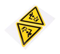 LOLIPPYY 2 pièces Autocollants de Sécurité Watch Your Head PVC Adhésifs Signalisation Avertissement Collision Tête et Visible pour Entrepôts et Parkings