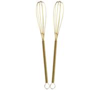 LOLIPPYY 2 pièces Batteur Œufs Manuel Inox Léger et Ergonomique Cuisine pour Mélanger Œufs Sauces et Pâtisseries Outil Pratique pour Maison et Restaurant
