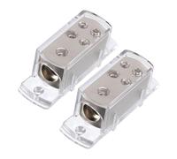 LOLIPPYY 2 pièces Bloc de Distribution Audio Voiture Alliage Zinc Répartiteur Alimentation Haute Fiabilité Bornier de Multi Amplificateurs Corrosion pour Systèmes Audio Auto