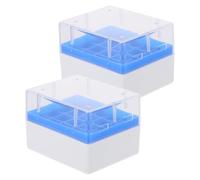 LOLIPPYY 2 Pièces Boîte Cryogénique Compartiments Plastique PP Support Tubes Échantillons pour Congélateur de Laboratoire Stockage Sécurisé pour Hôpitaux et Centres de Recherche Lot