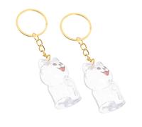 LOLIPPYY 2 pièces Boîte Mémoire Poils Animal Transparentes Porte-clés Commémoratif Chien Coffret Rangement Poils Sentimental pour Souvenir Animal de Compagnie