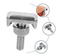 LOLIPPYY 2 pièces Borne de Batterie T Boulon Inoxydable Lot pour Connexion Batterie Voiture Corrosion et Usure Remplace les Boulons Origine