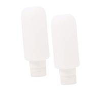 LOLIPPYY 2 pièces Bouteilles Silicone Transparentes de Lot de Contenants Multi Fonctions pour Shampooing Lotion Solaire et Plus Résistantes et Étanches