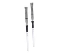 LOLIPPYY 2 Pièces Brosse pour Batterie Jazz à Manche Bois Brosse Métallique Durable avec Rebond pour Percussion