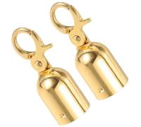 LOLIPPYY 2 Pièces Cordon De Serrage Crochet De Corde Butée De Fin De Corde Mousqueton Dextrémité De Cordon Acier Inoxydable Or Pour Balustrades Et Espaces Publics