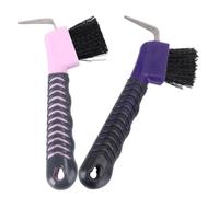 LOLIPPYY 2 pièces Cure Sabots Chevaux avec Poignée Souple Outils Durables pour Nettoyage des Sabots et Brossage Accessoires Équestres Couleur Aléatoire Couleur Aléatoire