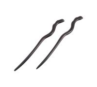 LOLIPPYY 2 Pièces Épingle à Cheveux Noire Bois Débène Lot de Vintage Accessoire Coiffure Élégant pour Cheveux Longs et Courts Style Ancien pour Mariage et Fêtes
