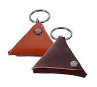 LOLIPPYY 2 pièces Étui Porte-médiators Guitare Portable Cuir Porte-clés et Compact pour Rangement Pratique des Plectrums Compatible Guitare Ukulélé et Basse Accessoire Extérieur Élégant