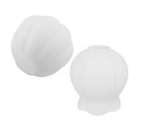 LOLIPPYY 2 Pièces Lot de 2 Abat-Jour Suspendus en Verre Soufflé Jade Blanc Laiteux, Diamètre Ouverture 4,2 CM, Forme Fleur Lotus et Citrouille, Cache-Ampoule pour Lampe de Bureau,