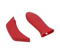 LOLIPPYY 2 pièces Maniques Silicone Brûlure Épais Manchons Isolants pour Poignée de Poêle Protection Thermique Antidérapante pour Poêles Fonte et Casseroles Lot de Rouge