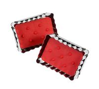 LOLIPPYY 2 pièces Moules Carrés Acier Inoxydable Poussoir pour Biscuits Au Beurre Résistants à Haute Température Faciles à Démouler pour Pâtisserie Maison et Couleur Couleur Aléatoire