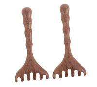 LOLIPPYY 2 pièces Peigne de Massage Tête Bois de Santal à Griffes Antistress Masseur Chevelu Multifonction pour Gua Sha et Thérapie Du Chevelu