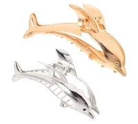 LOLIPPYY 2 pièces Pince Cheveux de Zinc Clip Griffe Élégant Maintien Pratique pour Cheveux Fins et Épais Lot de et Or