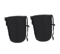 LOLIPPYY 2 pièces Pochette Lentilles Néoprène Souple avec et Crochet Housse Objectif Caméra DSLR Protection Compacte pour Objectifs Jusqu à Accessoire Photographe