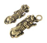 LOLIPPYY 2 pièces Porte-clés Feng Shui Chinois Laiton Pendentif Ornement Petit et Grand Décoration DIY pour Accessoire Polyvalent pour Maison Bureau ou Voiture
