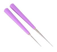 LOLIPPYY 2 pièces Set de Outils Perceurs de Trou pour Perles Violet Aiguilles de Recalibrage pour Perçage et Agrandissement Accessoires DIY pour Colliers et Bracelets Manche Antidérapant