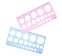 LOLIPPYY 2 pièces Set de Règles Circulaires Plastique pour Dessin Géométrique Modèles de Cercles Précis pour Bureau École et Projets Artistiques Outil de Mesure Multifonctionnel