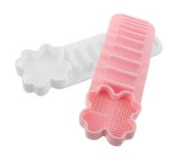 LOLIPPYY 2 Pièces Silicone Makeup Brush Drying Rack Wall-mount Organizer With Suction Cup For Hygienic Storage And Natural Air Drying