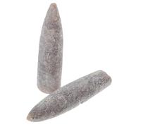 LOLIPPYY 2 Pièces Spécimens Naturels de Bélemnite de Fossiles pour Enseignement et Décoration Modèles Scientifiques pour Études de Paléontologie et Géologie