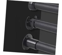 LOLIPPYY 2 pièces Support de Tringle Acier Inoxydable Base pour Barre de Rideau Penderie Montage Mural sans Perçage Lot de et Facile à Installer
