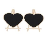 LOLIPPYY 2 pièces Tableau Ardoise Forme Cœur Planche Bureau Portable Réutilisable Petite Planche Écrire pour Mariage Fête Cuisine Pub