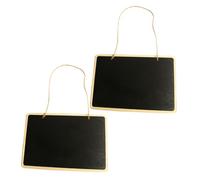 LOLIPPYY 2 pièces Tableau Noir Suspendu Bois Ardoise Craie Réinscriptible pour Décoration Mariage Maison Jardin et Événements