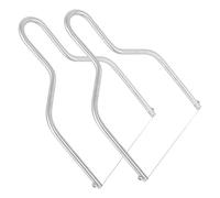 LOLIPPYY 2 pièces Trancheuse à Foie Gras Inox Coupe-fil Fromage Acier Inoxydable Outil Pratique pour Cuisine Familiale et Professionnelle