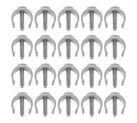 LOLIPPYY 20 Pièces Lot de 20 Clips de C Gris pour Déambulateur 25/28 MM, Goupilles de Verrouillage 28 MM pour Supports de Béquilles, Accessoires Universels pour Cannes de Marche et Aides à