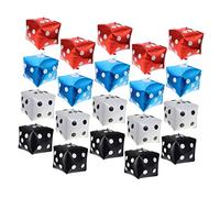 LOLIPPYY 20 pièces Lot de Ballons Aluminium Forme de Dés Rouge Bleu Blanc Noir Décor Fête Jeu Ambiance