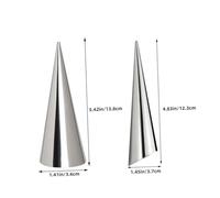 LOLIPPYY 20 pièces Moule à Croissant Acier Inoxydable Tubes Antiadhésifs pour Pâtisserie Moules Corne pour Cuisson de Pains et Viennoiseries Usage Cuisine et Boulangerie