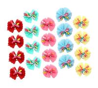 LOLIPPYY 20 pièces Nœuds Décoratifs pour Chiens Bandeaux Élastiques Réutilisables pour Toilettage Halloween Accessoires Coiffure Légers et Festifs pour Petits et Grands Couleur Aléatoire