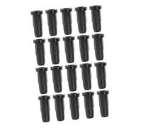 LOLIPPYY 20 pièces Protections pour Chaise Plastique PP Manchons pour Roulettes Cache Roulette Noir Antidérapant Inserts de Robustes pour Sols et Meubles de Bureau