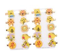 LOLIPPYY 20pièces Lot De Pinces Cheveux Fille Style Dessin Motif Tigre Coiffure Petite Fille Barrettes Bec Canard