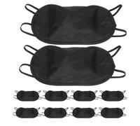 LOLIPPYY 24 pièces Masque de Sommeil Noir Polyester Cache-yeux Confortable et Léger Bande Élastique Ajustable pour Voyage Sommeil Fêtes et Activités Équipe