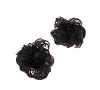 LOLIPPYY 2pièces Accessoires Chignon Femme Outils De Coiffure Cheveux Synthétiques Pour Simuler Bun Chignon Épais Et Volumineux Noir