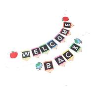 LOLIPPYY 2pièces Bannière De Bienvenue Pour Rentrée Scolaire Décorations Pour École Panneaux De Bienvenue Papier à Suspendre