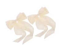 LOLIPPYY 2pièces Barette à Cheveux Satin Avec Nœud Lot De Accessoires Capillaires Élégants Pour Femmes Et Filles Parfait Pour Occasions Spéciales Quotidien