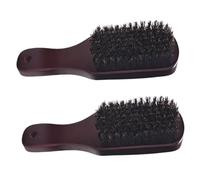 LOLIPPYY 2pièces Brosse à Barbe Poils De Sanglier Poignée Bois Brosse De Coiffure Et Élégante Pour Entretien Pratique Barbe
