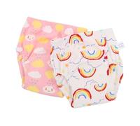 LOLIPPYY 2pièces Culottes Apprentissage Potty Garçon Fille De Couches Réutilisables Coton Imperméable Pour Garçons Et Filles Pratiques Pour Jour Nuit