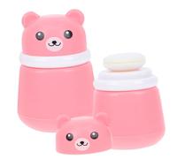 LOLIPPYY 2pièces Houppette Et Récipient Pour Poudre Pour Garçon Fille Boîtes à Houppettes De Voyage Facile à Utiliser Une Seule Main